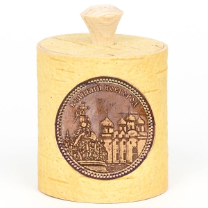 Туес Великий Новгород Софийский собор и Памятник Антик светлый 80мл 6х6х7,5