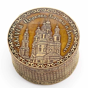 Шкатулка Калуга Церковь Космы и Дамиана 8,5х8,5х4,5