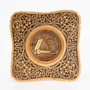 Панно Санкт-Петербург Дворцовый Мост квадратное тисненное 21х21