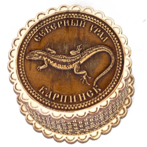Шкатулка Карпинск Северный Урал Ящерица фигурная 5,55,53,5