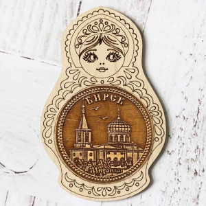 Магнит Бирск Храм Архангела Михаила Матрешка однослойный 5,5х8,5