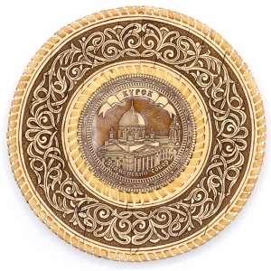 Панно Курск Знамеский собор круглое тисненное 2121
