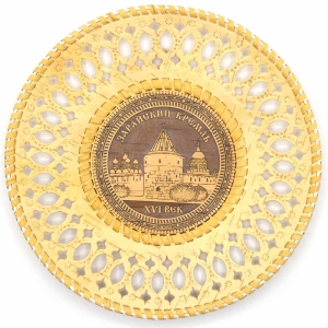 Панно Зарайский Кремль круглое резное 2121