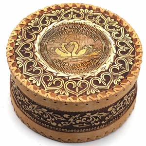 Шкатулка Лебеди Музей-усадьба С.Н. Худекова 19х19х8