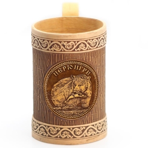 Кружка Нерюнгри Медведь с кантами 8х8х12