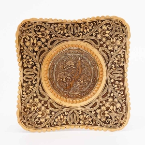 Панно Байкал Животные квадратное тисненное 21х21