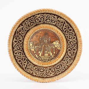 Панно Краснодар Памятник круглое тисненное 21х21