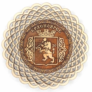 Тарелка-магнит Красноярск Часовня на подставке 13х13