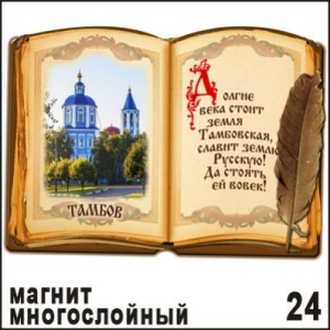 Магнит Тамбов (книга с пером)_1