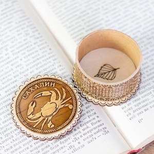 Шкатулка Сахалин Краб фигурная 5,5х5,5х3,5