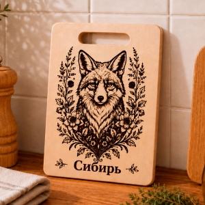 Доска-Сибирь-Лиса-разделочная-с-гравировкой-фанера-2014