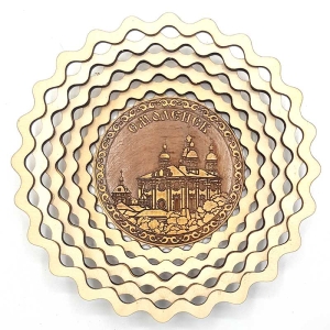 Тарелка Смоленск Успенский собор Фанера 16х16х3