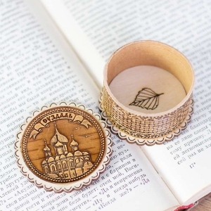 Шкатулка Суздаль Кремль фигурная 5,5х5,5х3,5