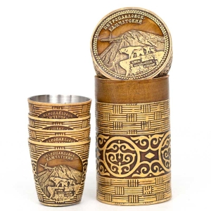 Набор стопок Петропавловск-Камчатский Памятник Медведям 4шт 30мл 4,54,59