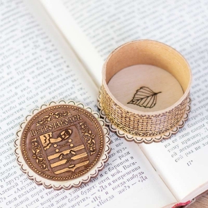 Шкатулка Петрозаводск Герб фигурная 5,5х5,5х3,5