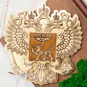 Магнит  Псков  Герб Герб Золото 10х10