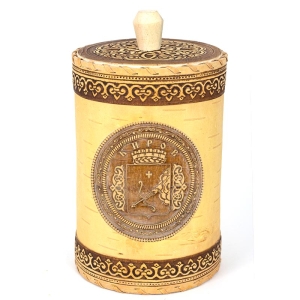 Туес Киров Герб с кантами 12х12х19