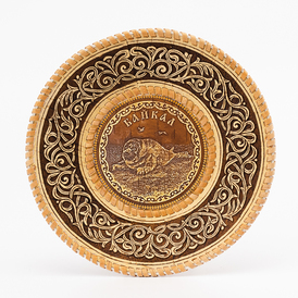 Панно Байкал Нерпа круглое тисненное 21х21