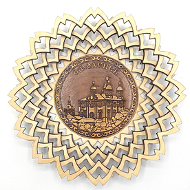 Тарелка Смоленск Успенский собор Фанера 16,516,53