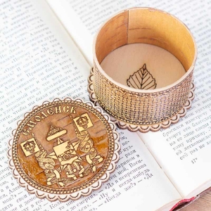 Шкатулка Смоленск Герб фигурная 7х7х4,7