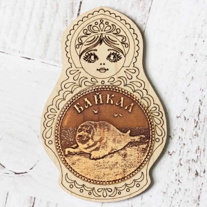 Магнит Байкал Нерпа Матрешка однослойный 5,5х8,5