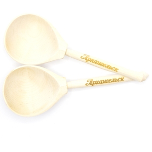 Ложка Архангельск Столовая березовая с гравировкой 196