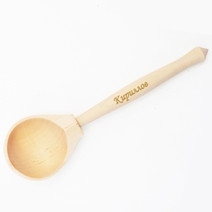 Ложка Кириллов Чайная березовая с гравировкой 14,5х3,5