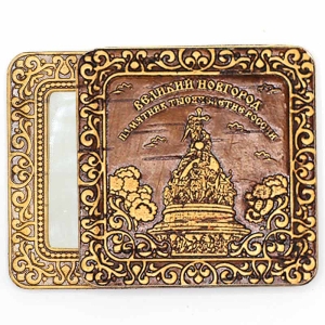Зеркало Великий Новгород Памятник Тысячелетие России  7,5х7,5