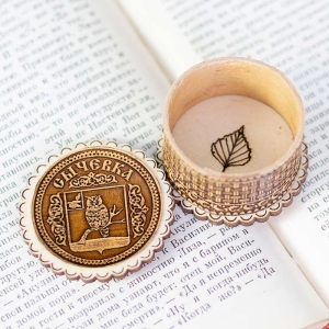 Шкатулка Сычевка Герб фигурная 4,5х4,5х3