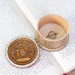 Шкатулка Сычевка Герб фигурная 5,5х5,5х3,5