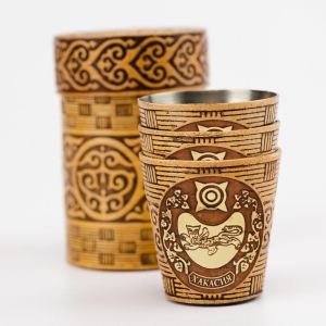 Набор стопок Хакасия Герб 3шт 30мл 4,5х4,5х8