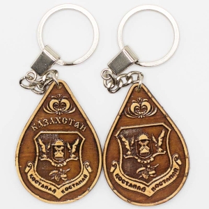 Брелок КостанайКазахстан герб Капелька Везения 4,5х3