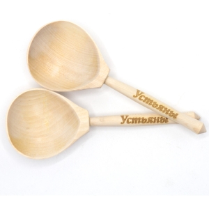 Ложка Устьяны Столовая березовая с гравировкой 196
