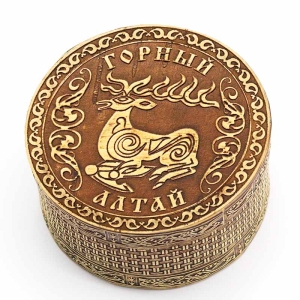 Шкатулка Горный Алтай Олень 8,5х8,5х4,5