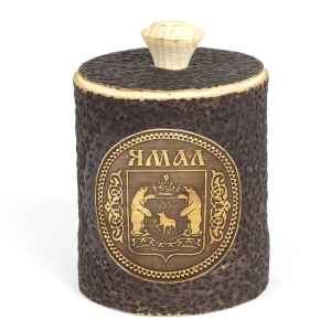 Туес Ямал Герб Антик темный 80мл 6x6x7,5