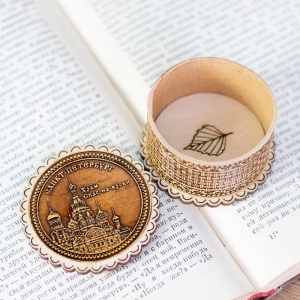 Шкатулка Санкт-Петербург Спас на крови фигурная 5,5х5,5х3,5