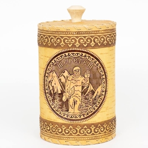 Туес Шерегеш Йети с кантами 900мл 10х10х16