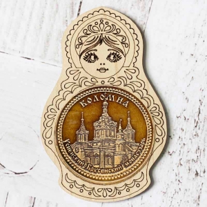 Магнит Коломна Монастырь Матрешка однослойный 5,5х8,5