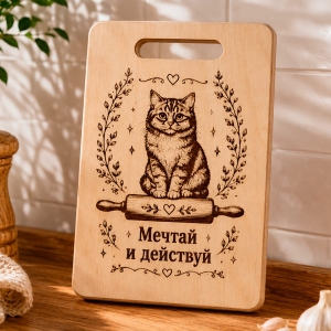 Доска-разделочная-Мечтай-и-действуй-с-гравировкой-2416