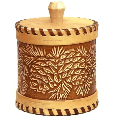 Туес Шишки 300мл 8*8*9 - сувенир