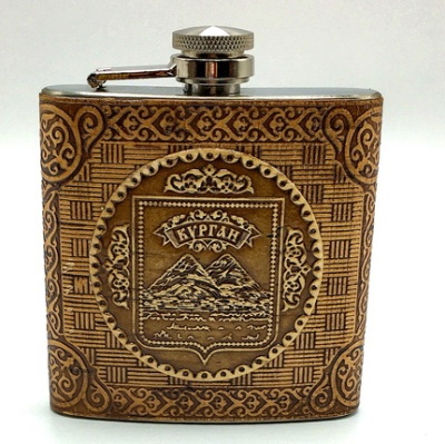 Фляжка Курган Герб 180мл 60Z - сувенир