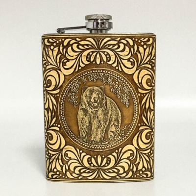 Фляжка Медведь 3 240мл 80Z - сувенир