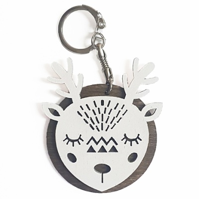 ---Брелок Олень фанерный 5*6 - сувенир