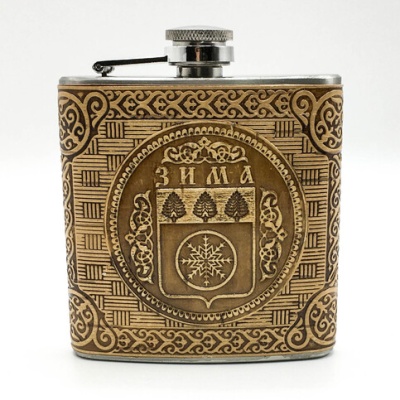 Фляжка Зима Герб 180мл 60Z - сувенир