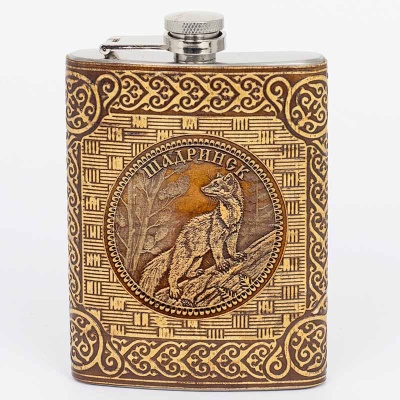 Фляжка Шадринск Куница 240мл 80Z - сувенир