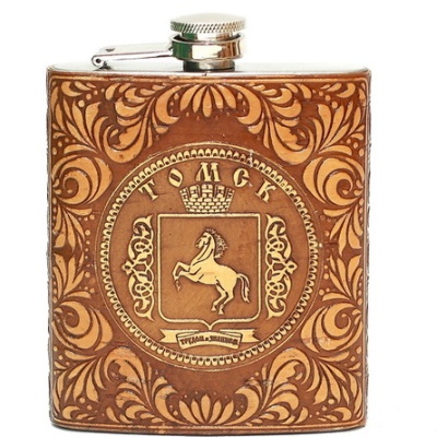 Фляжка Томск Герб 180мл 60Z - сувенир